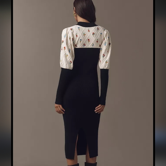 Maeve Embroidered Sweater Dress - Picture 2 of 12